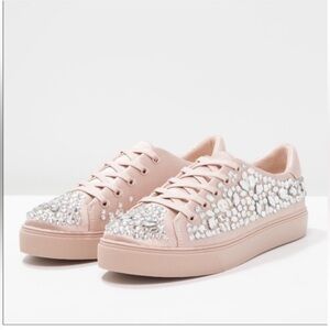 aldo embellished rhinestone sneakers